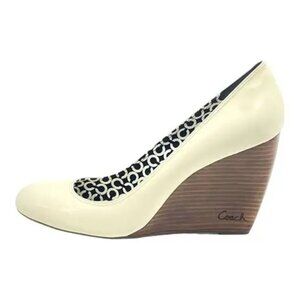 Vintage Coach Dorelle Leather Wedge Pumps | Women’s 8 | Classic Round Toe